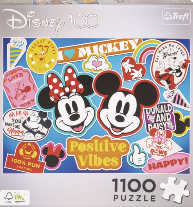 Puzzle Disney 100 Trefl 1100 pièces Mickey positive vibes