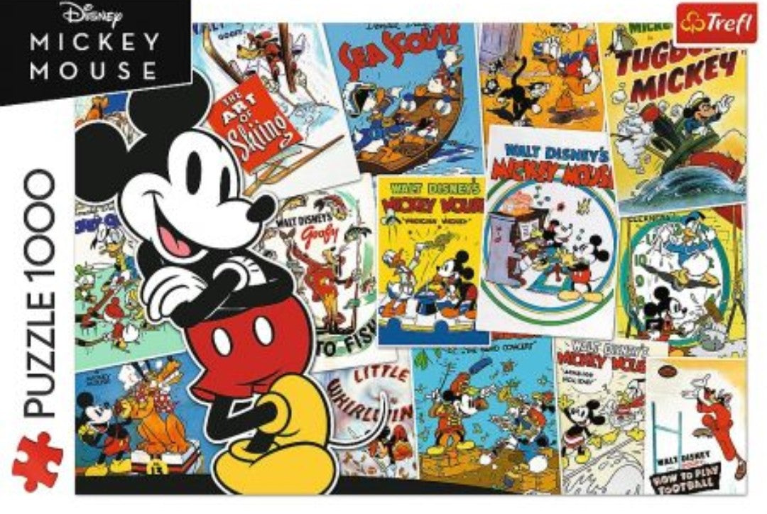 Puzzle Disney Trefl 1000 pièces Mickey collage retro