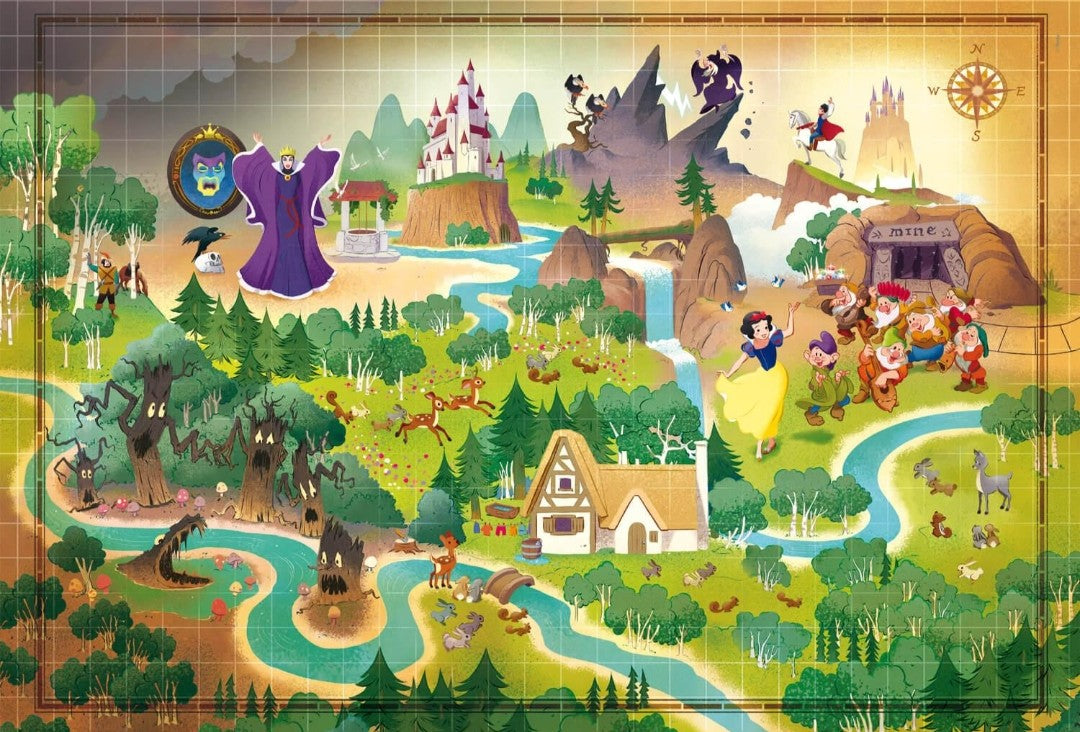 Puzzle Disney Clementoni 1000 pièces Blanche-Neige Story Maps