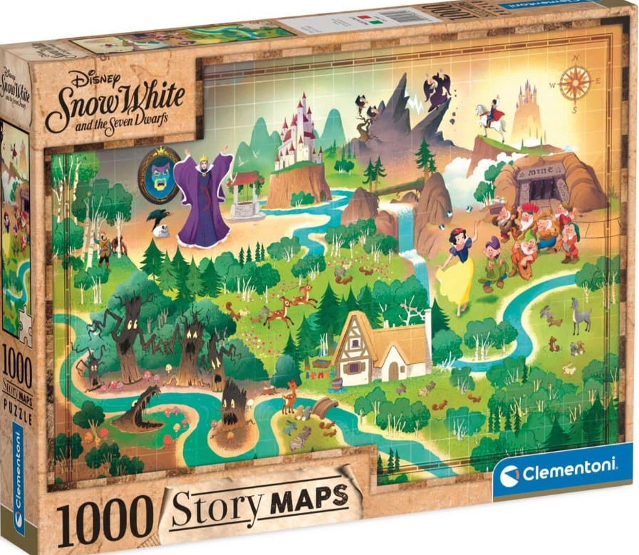 Puzzle Disney Clementoni 1000 pièces Blanche-Neige Story Maps