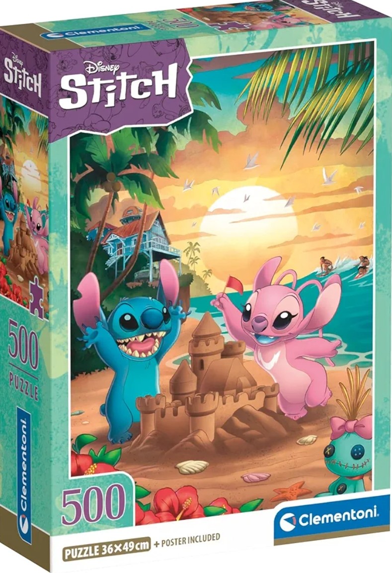 Puzzle Disney Clementoni 500 pièces Lilo et Stitch, Stitch et Angel