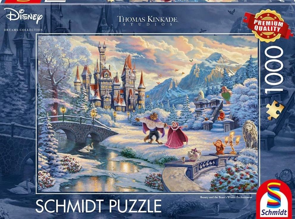 Puzzle Disney Schmidt 1000 pièces La Belle et la Bête en hiver