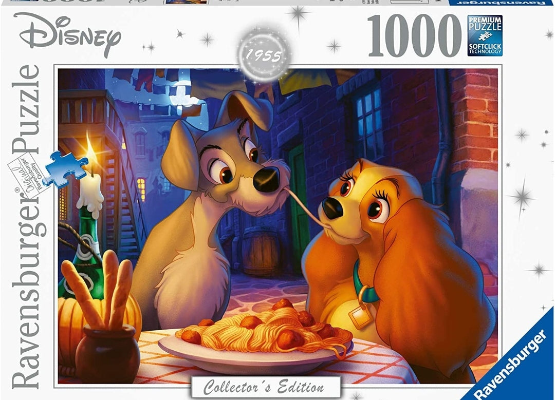 Puzzle Disney Ravensburger 1000 pièces la Belle et le Clochard