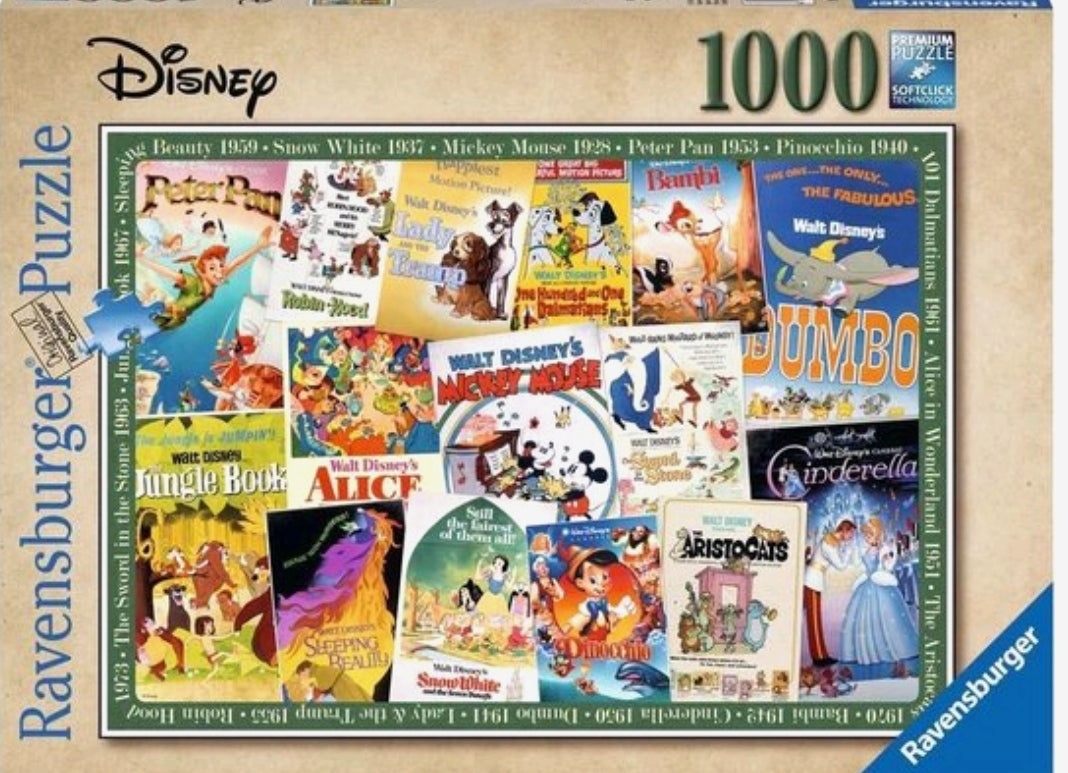 Puzzle Disney Ravensburger 1000 pièces Disney Vintage