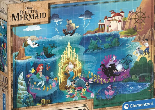 Puzzle Disney Clementoni 1000 pièces Story Maps Ariel