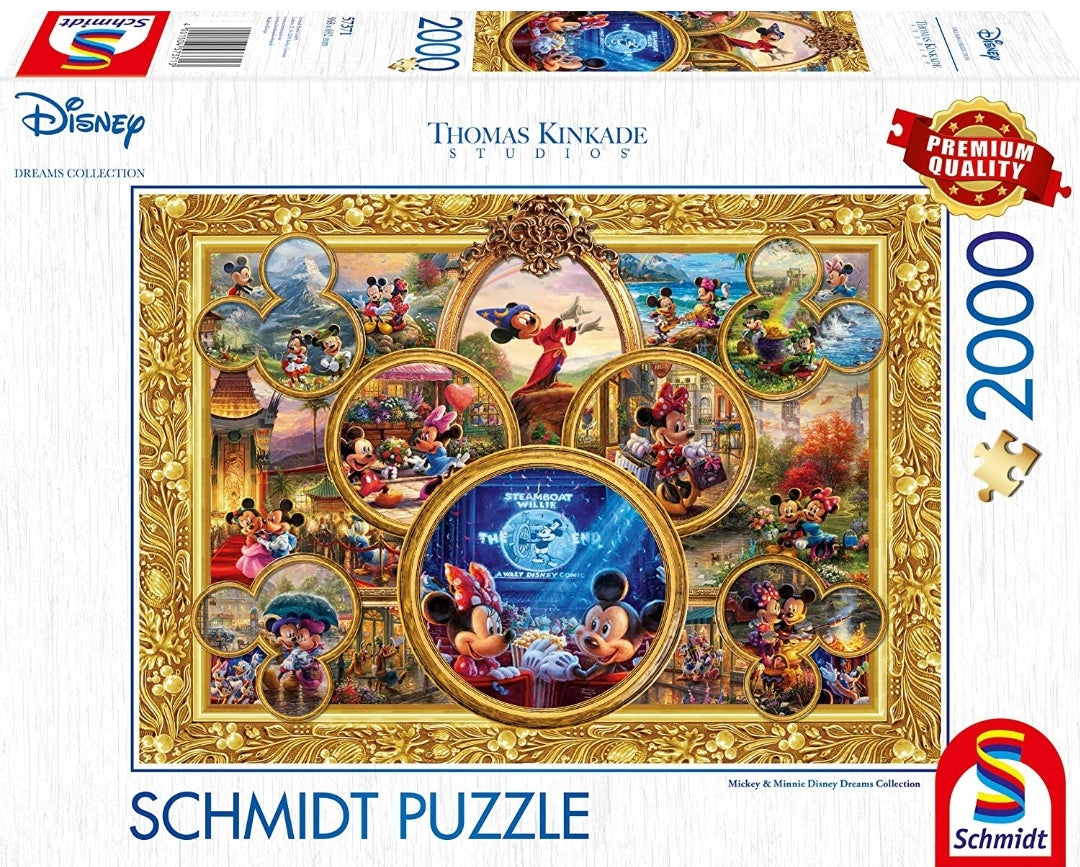 Puzzle Schmidt 2000 pièces Mickey et Minnie Thomas Kinkade