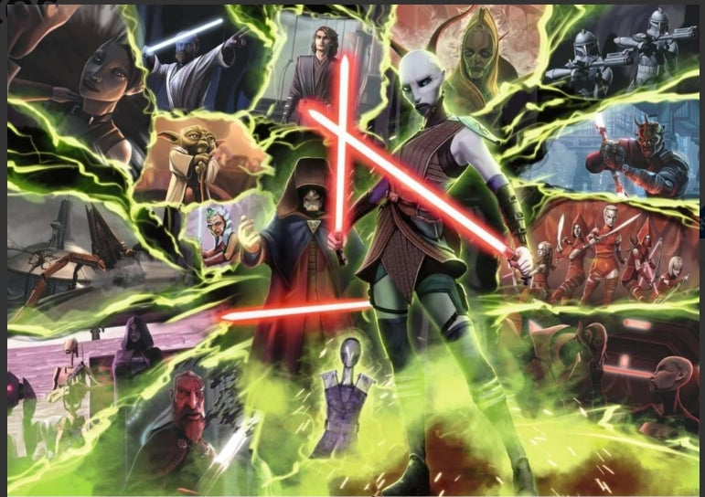 Puzzle Disney Star wars Ravensburger Villainous 1000 pièces Asajj Ventress